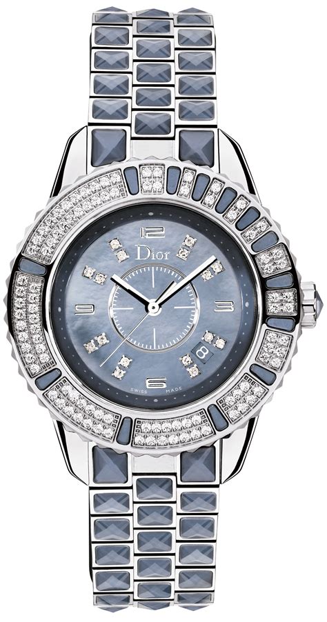 dior christal ladies watch|christian Dior leather strap watch.